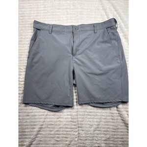 Huk Pursuit Shorts Mens 2XL Gray 8.5" Performance Fishing Chino Cool Gray